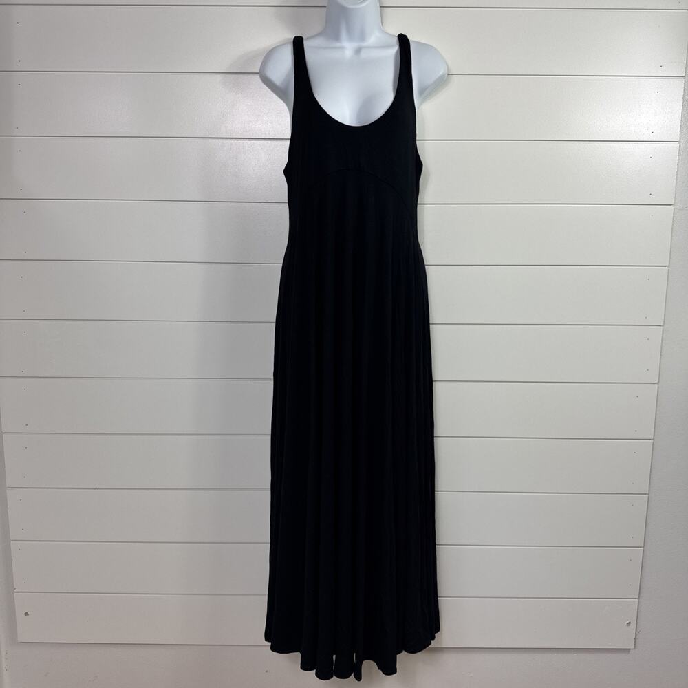 FP Beach Free People Coverup Maxi Dress Sleeveless Knit Stretch Black sz S